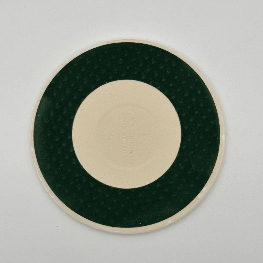 Cuthbertson Christmas Tree Trivet Set 4 6in White Green Vintage England Tile‎